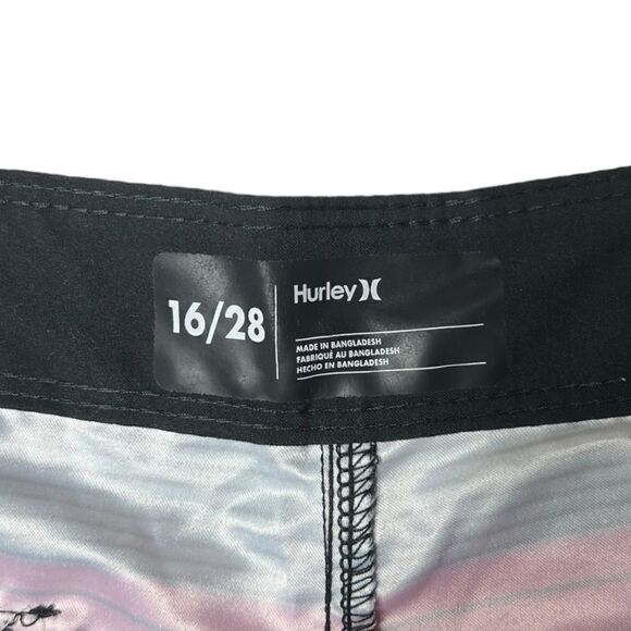 Hurley Boys Multi Color Stripe Board Shorts Swim Suit Size 16 (28) NWT - Picture 4 of 8